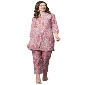 Women's Cotton Printed Straight Kurta With Pant