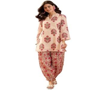 Straight Short Kurti with Afghani Pant Set