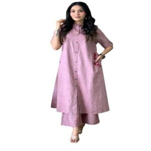 Women's Cotton Kurti with Palazzo Set