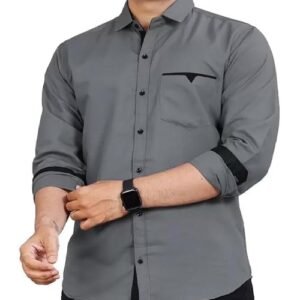 Men's Regular Fit Solid Soft Touch Cotton Casual Shirt