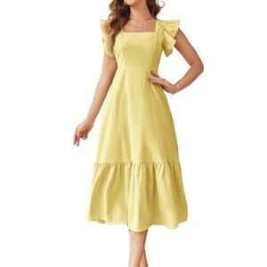 Casual Dress with Cinched Waist Vacation Outfits Woman