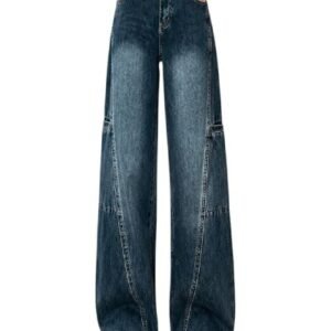 Wide Leg Korean High Waist Baggy Denim Jeans for Women