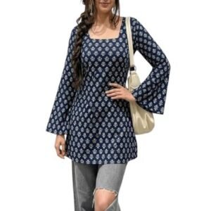 Floral Print Short Kurti for Women