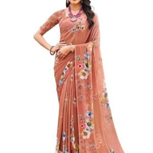 Women's Georgette Floral Digital Printed Saree