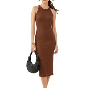 Bodycon Sleeveless Midi Dress for Women Stylish