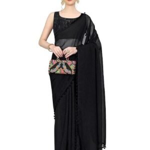 Women's Georgette Boardered Saree With