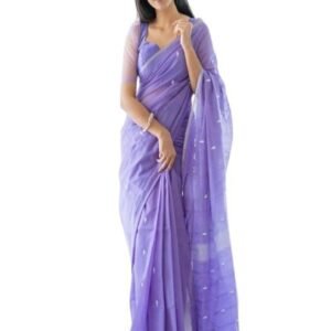 Women's Kanjivaram Soft Cotton Linen Silk Saree