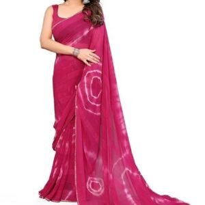 MIRCHI FASHION Women Saree Shibori Print Chiffon
