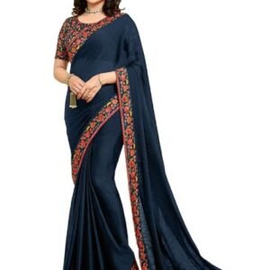 Plain Dyed Solid Silk Saree For Women