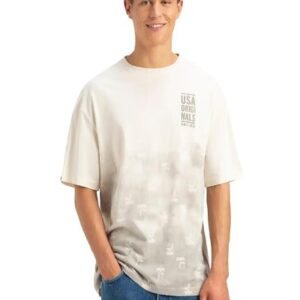 Men Super Combed Cotton Rich Graphic Printed Oversized T-Shirt