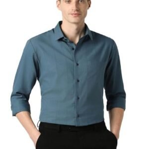 Men Polycotton Striped Slim Fit Shirt