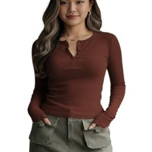 Dream Beauty Fashion Women's Long Sleeve Slim Fit Top