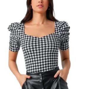 Dream Beauty Fashion Women's Sweet Heart Neck Balloon Casual Tee Top